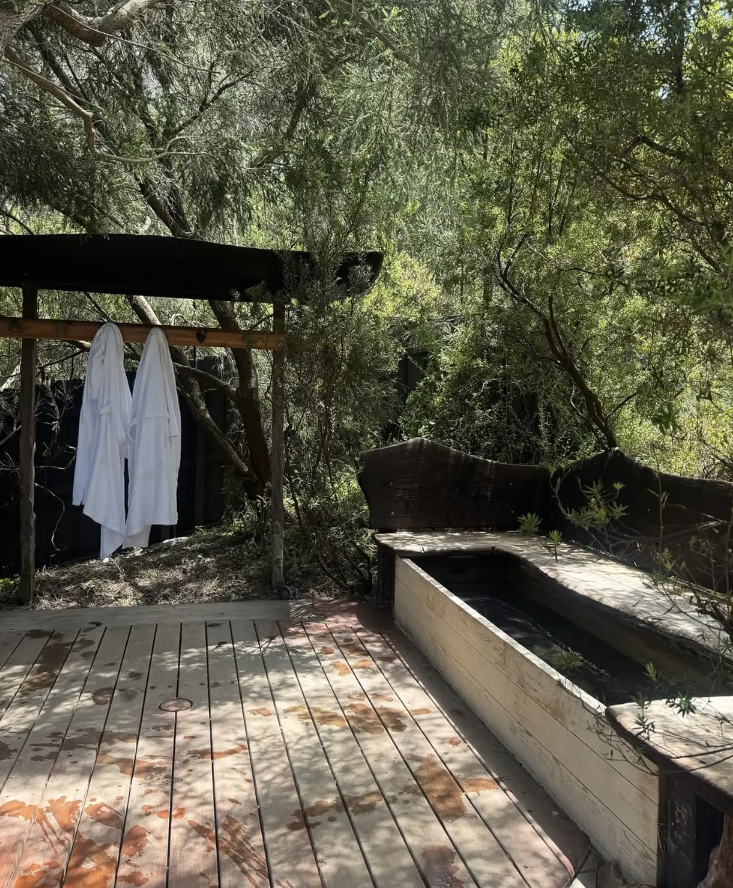 Towels and Robes at Peninsula Hot Springs