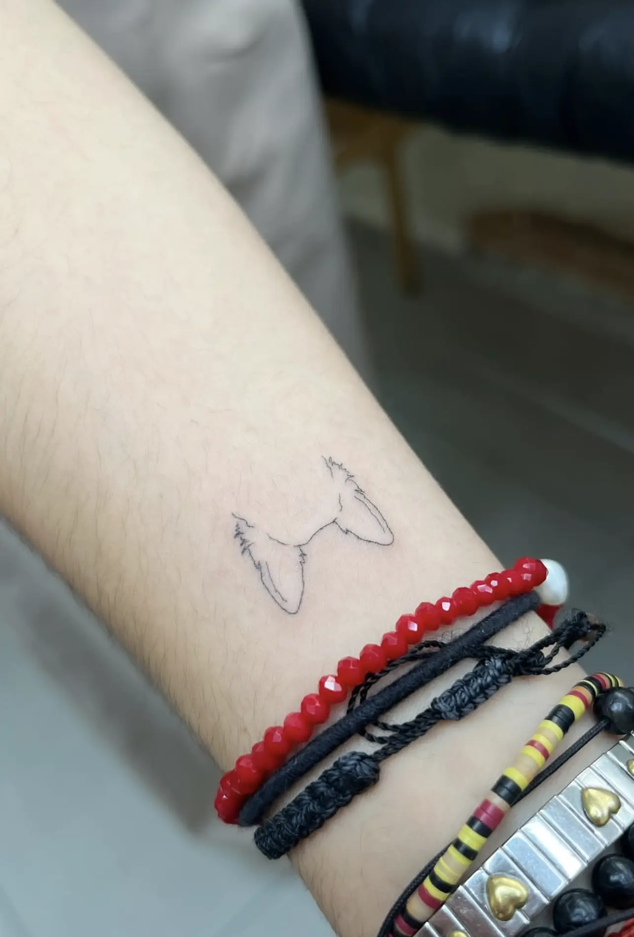 blurry fine line tattoo